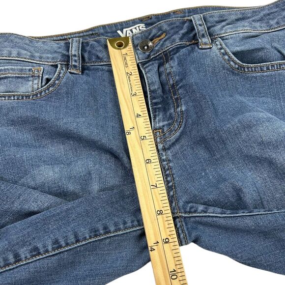 Vans Womens Skinny Cropped Denim Jeans Sz 5/27 Stretch Distressed Ripped Pant - Picture 11 of 12